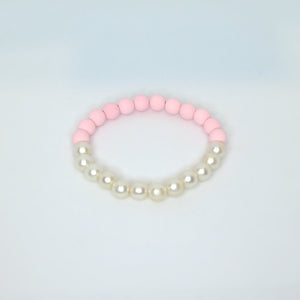 Pink with Pearls - Half & Half Bracelet