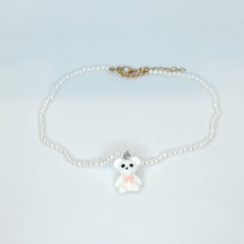 Load image into Gallery viewer, Pearl Necklace with Teddy Bear
