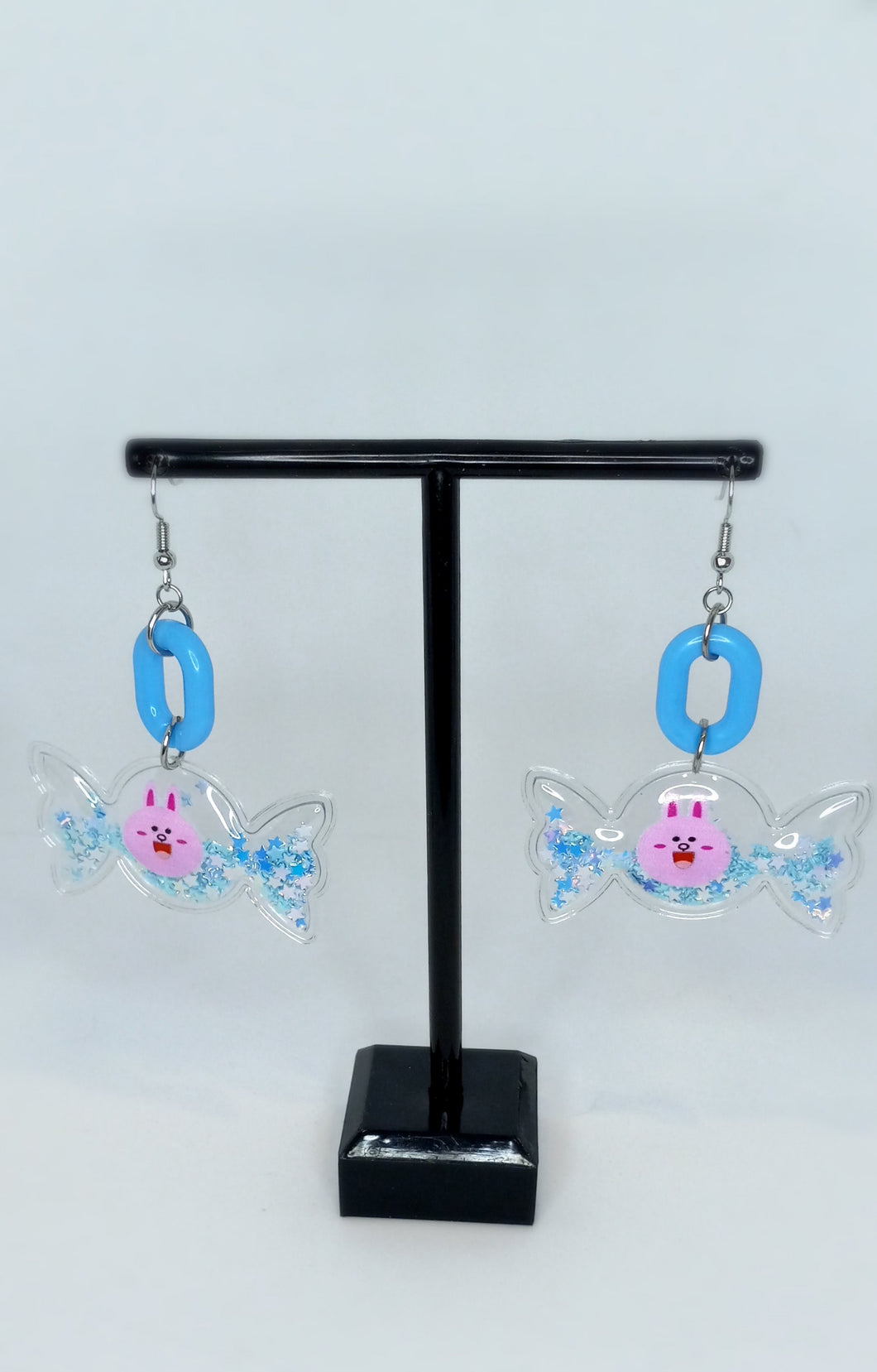 Blue Bunny Shaker with Link Earrings
