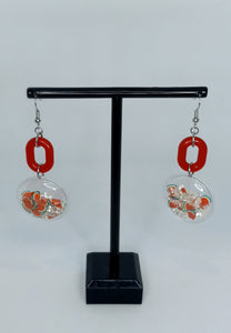 Red Shaker and Link - Mix Match Earrings
