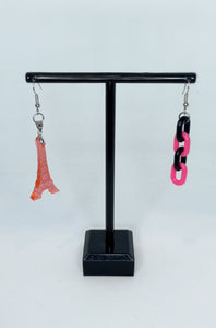 Pink and Black - Mix Match Earrings