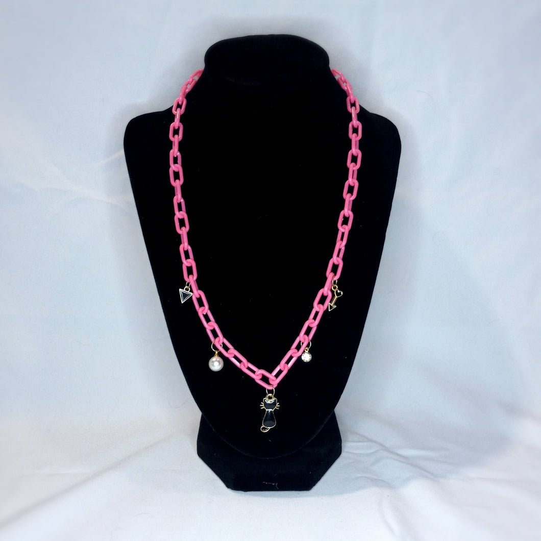 Pink and Black Necklace