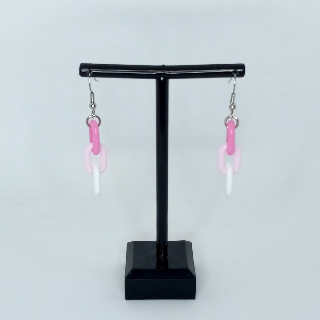 Pink Ombre Link Earrings