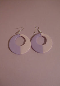 Half and Half Earrings (Pink and Purple)