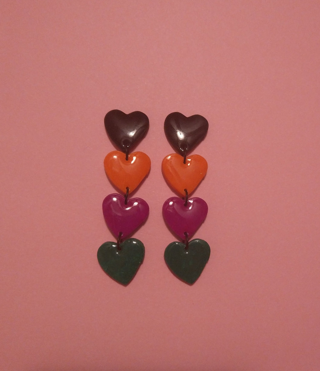 Halloween Heart Earrings