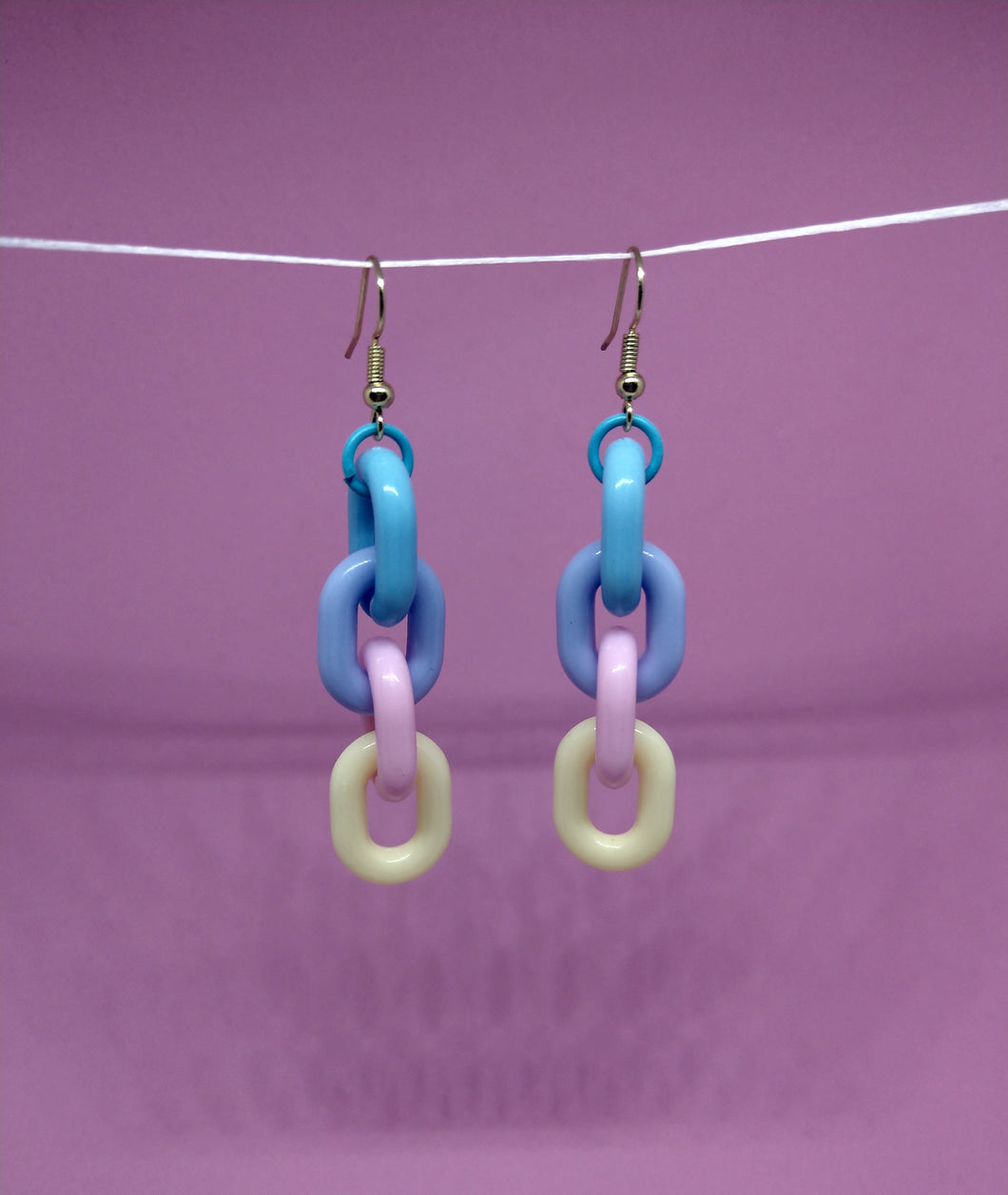 Multi Color 4 Link Earrings