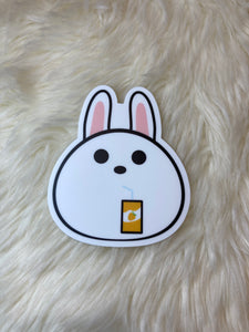 Bunny with Carrot juice Sticker