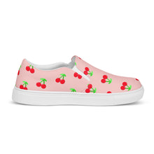 Load image into Gallery viewer, Cherry Women’s slip-on canvas shoes
